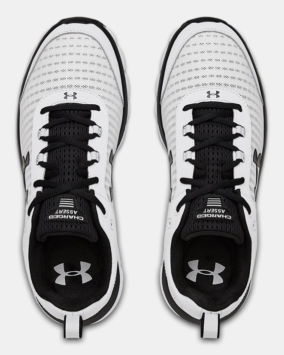 Men's UA Charged Assert 8 Running Shoes, White, pdpMainDesktop image number 2